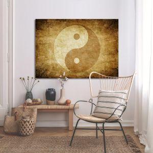 Canvas print Grunge yin yang Framed canvas View 1 2