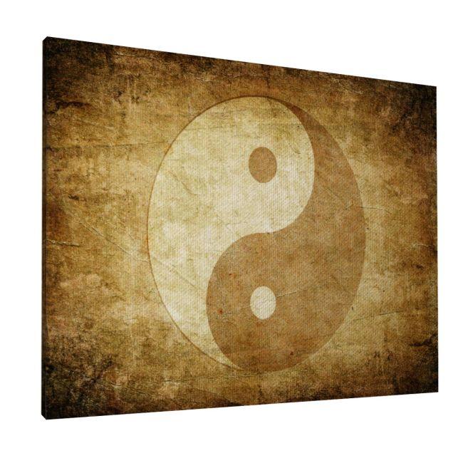 Πίνακας σε καμβά Grunge yin yang