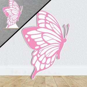 Wooden figure printed Butterfly roz