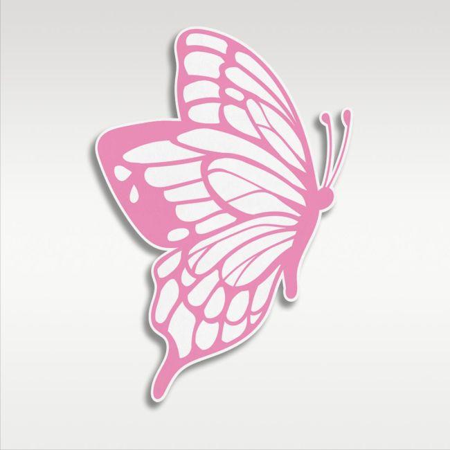 Wooden figure printed Butterfly roz