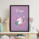 Kids canvas print Unicorns are real