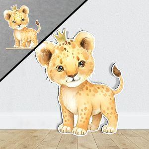 Wooden figure printed lion king 2