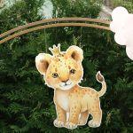 Wooden figure printed lion king 2