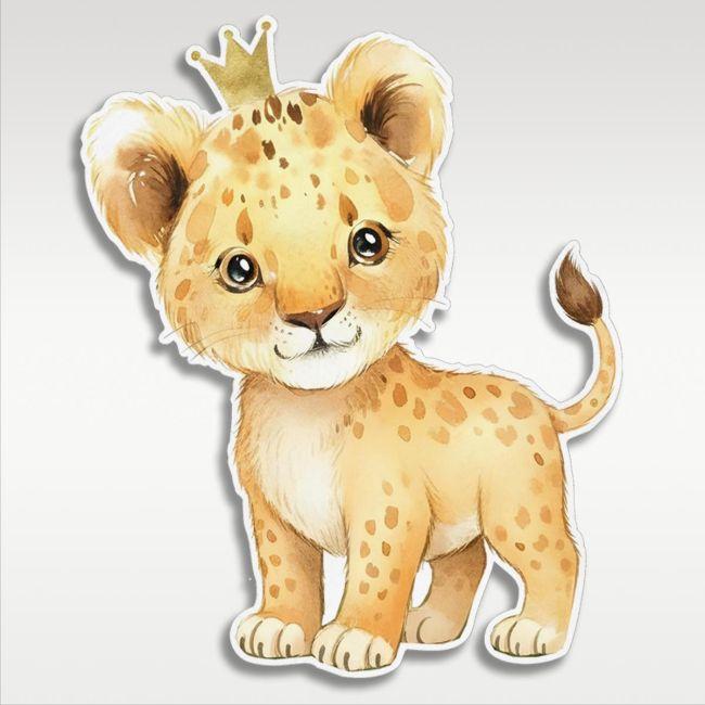 Wooden figure printed lion king 2