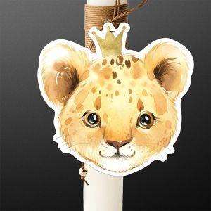 Wooden figure for baptism candle Lion king