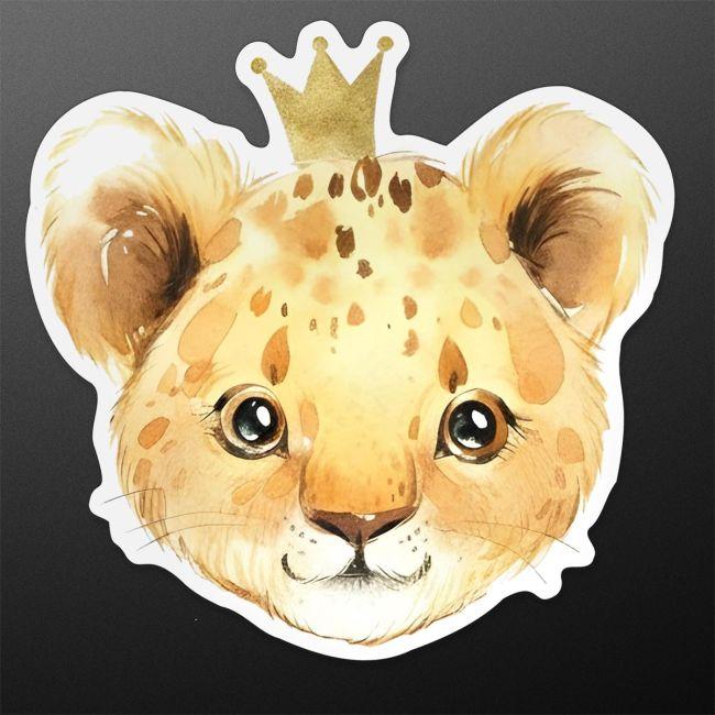 Wooden figure for baptism candle Lion king