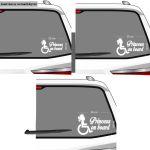 Car sticker Princess on chair on board