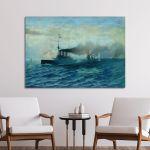 Canvas print The Naval Battle of Elli, Chatzis