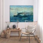 Canvas print The Naval Battle of Elli, Chatzis