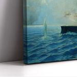 Canvas print The Naval Battle of Elli, Chatzis panoramic