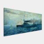Canvas print The Naval Battle of Elli, Chatzis panoramic