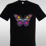 T- Shirt Day of the Dead, Butterfly