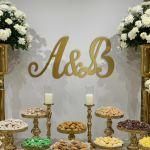 Couple Initials united, Plexiglass Gold