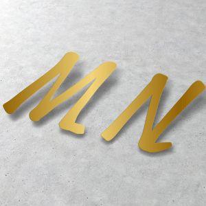 Wedding couple initial's gold vinyl