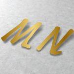 Wedding couple initial's gold vinyl