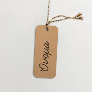 Cardboard Craft Labels, personalized, black text