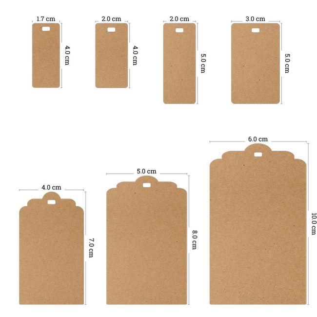 Cardboard Craft Labels, personalized, black text