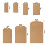 Cardboard Craft Labels, personalized, black text