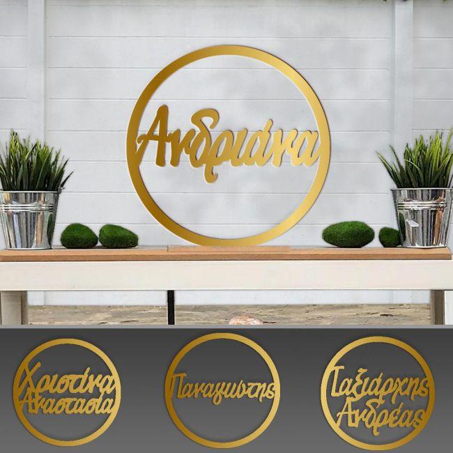 Golden Plexi circle,name