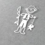 Car sticker Family dad fisherman