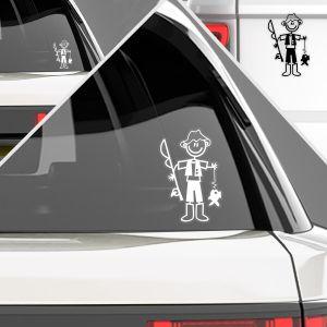 Car sticker Family dad fisherman