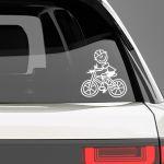 Car sticker Family dad with bicycle