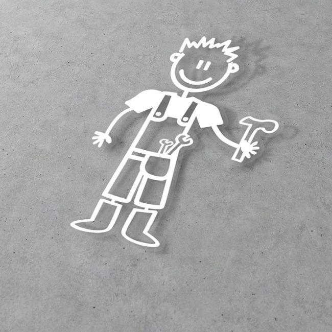 Αυτοκόλλητο αυτοκινήτου οικογένεια, Μπαμπάς ελαιοχρωματιστής