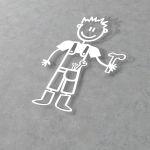 Car sticker Family dad colorist