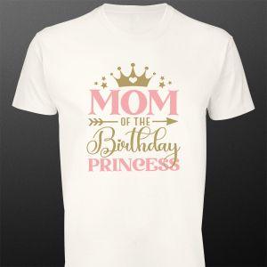 Μπλουζάκι Mom of the birthday princess