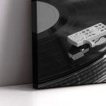 Πίνακας σε καμβά Vinyl record player gray, δίπτυχος