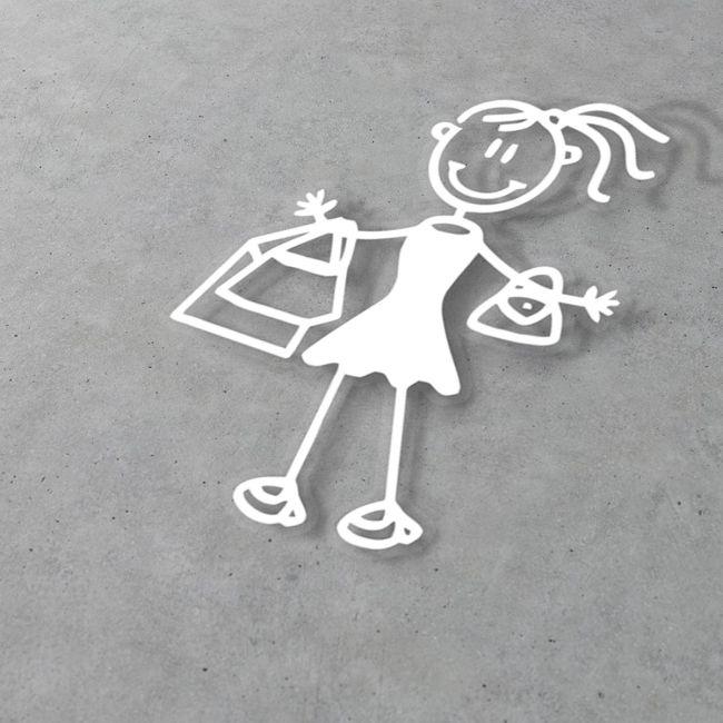 Car sticker Family mum shopping