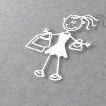 Car sticker Family mum shopping