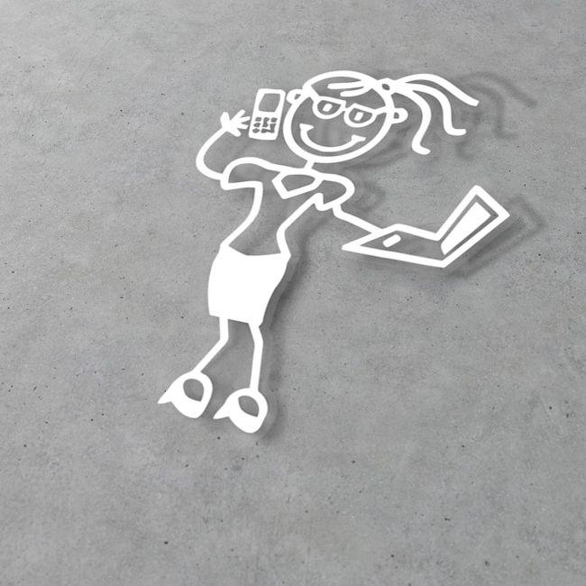 Car sticker Family mum working