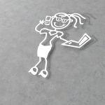 Car sticker Family mum working