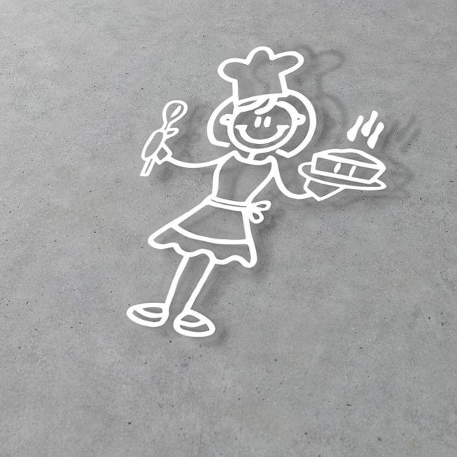Car sticker Family mum cook
