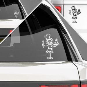 Car sticker Family mum cook