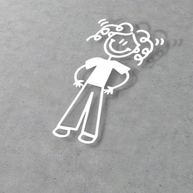 Αυτοκόλλητο αυτοκινήτου οικογένεια, Μαμά happy 