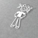 Αυτοκόλλητο αυτοκινήτου οικογένεια, Μαμά happy 