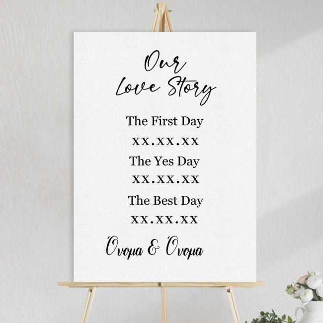 Canvas print Our love story
