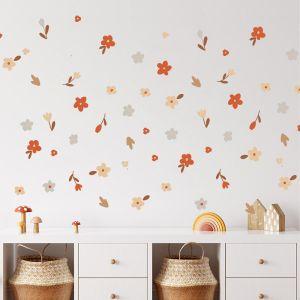 Wall stickers flowers earth colors 1, pattern
