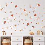 Wall stickers flowers earth colors 1, pattern