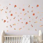 Wall stickers flowers earth colors 1, pattern