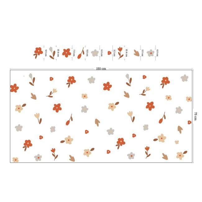 Wall stickers flowers earth colors 1, pattern