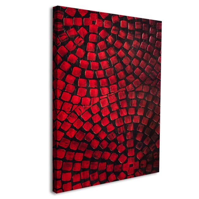 Πίνακας σε καμβά Acrylic red on black I