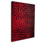 Canvas print Acrylic red on black I