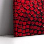 Canvas print Acrylic red on black I