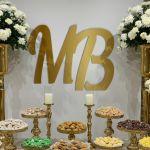 Couple Initials united, Plexiglass Gold