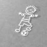 Car sticker Family Boy football player