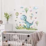 Kids stickers,Dinosaur clouds balloons