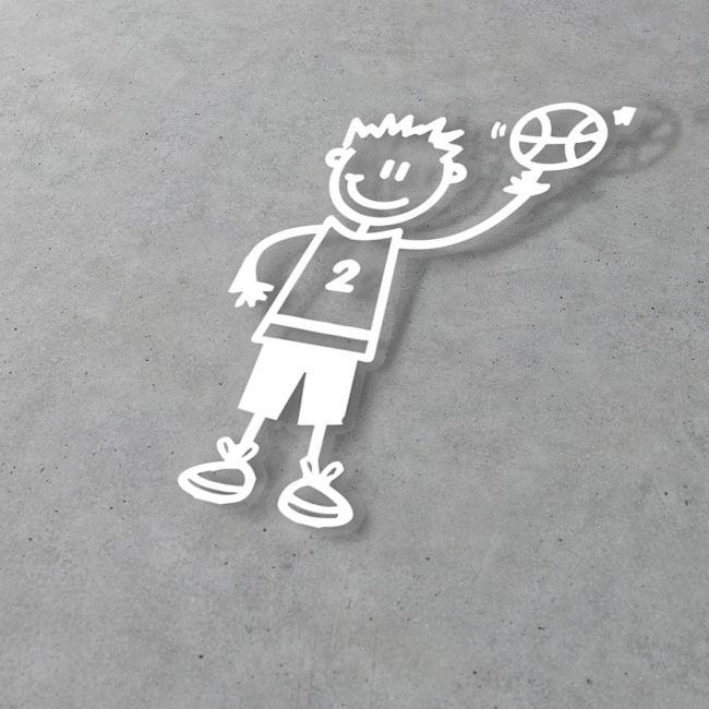 Car sticker Family Boy basketball player